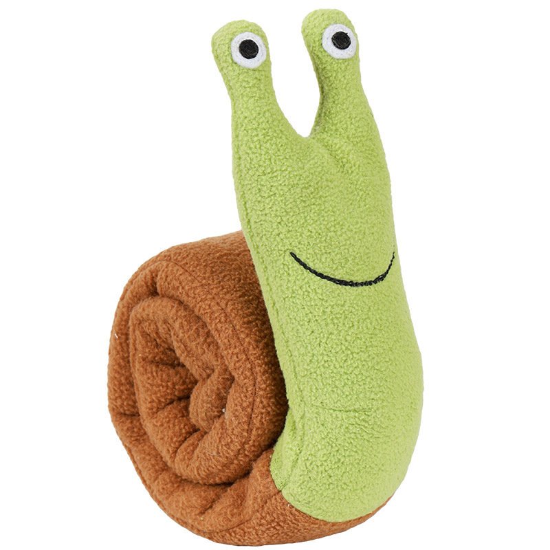 Fleece Interactive Dog Toy Cute Snail For Small Dogs